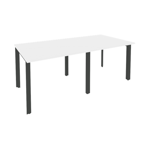 Onix Стол переговорный O.MP-PRG-2.1 Белый Бриллиант/Металл Антрацит 1960*980*750