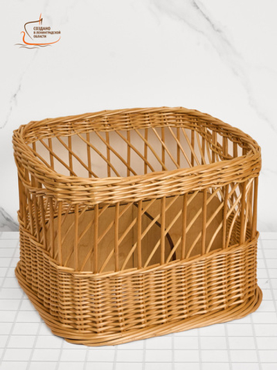 Корзина плетеная для хранения и транспортировки 3-литровых банок