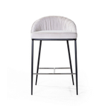 Стул полубарный Barkley, микровелюр серый