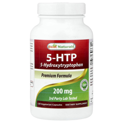 Best Naturals 5-HTP 200 mg 120 veg caps , 5-гидрокситриптофан