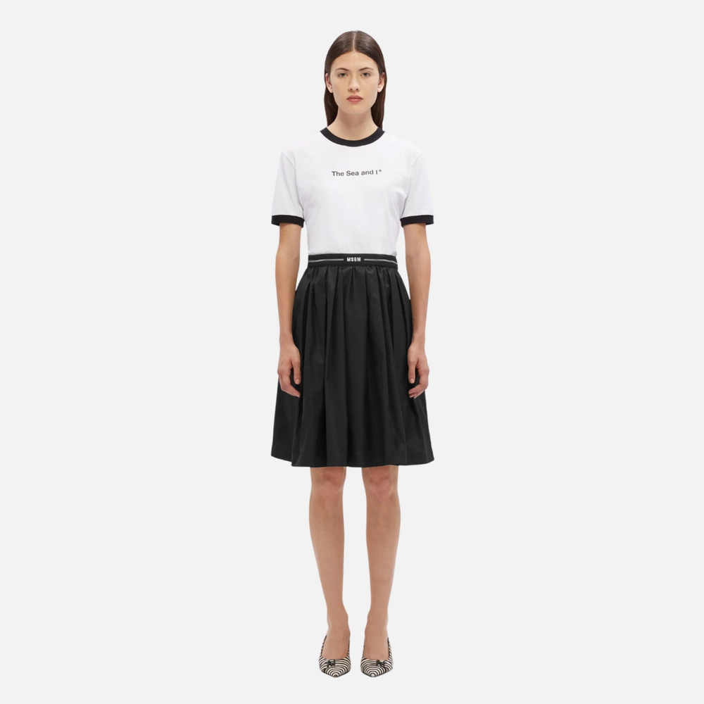 Плиссированная юбка-миди женская MSGM