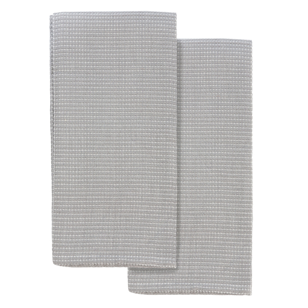 Набор кухонных вафельных полотенец 2шт 50х70см Tkano Essential серый