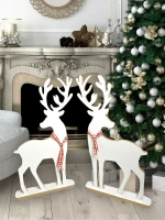 Новогодний декор. Набор из двух оленей 73*29 см