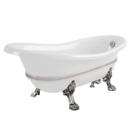 Ванна Migliore Bella Decor 26990 на лапах Standart 170x80 см, хром