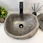 Раковина из речного камня RS-63557 (46*36*15) 0122