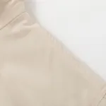 Куртка Ymkashix двухсторонняя Ride Puff бежевая / пыльно-синяя