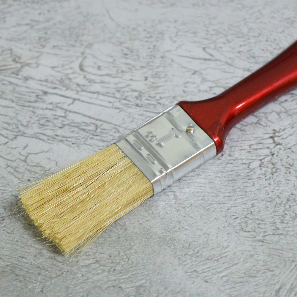 Кисть плоская 1" 25мм искусственная щетина, деревянная лакированная ручка