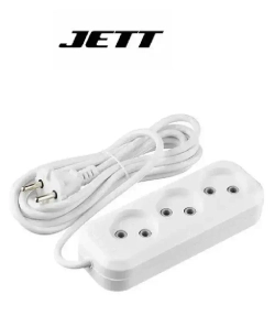 Сетевой электрический удлинитель 10 метров на 3 розетки без заземления JETT ( ДЖЕТТ) РС-3 ( ПВС ) , 2200Вт