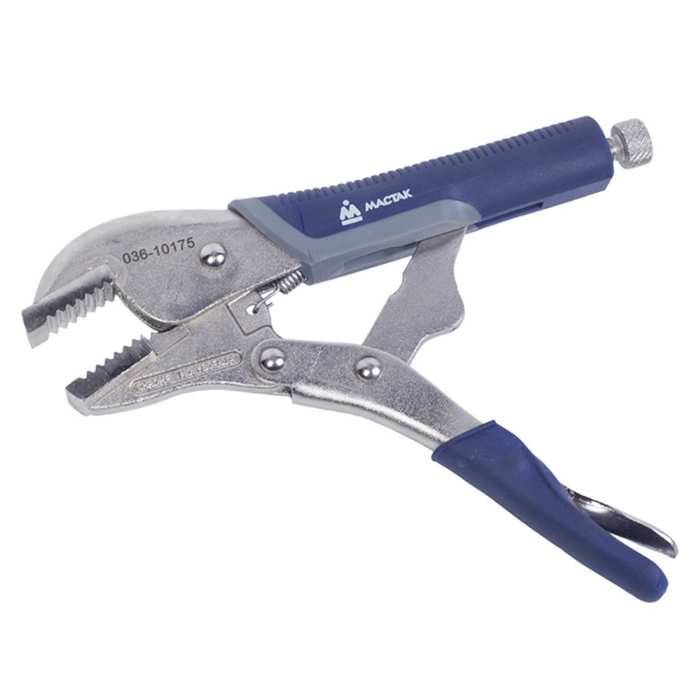 МАСТАК (036-10175H) Зажим с фиксатором 175 мм, прямые губки