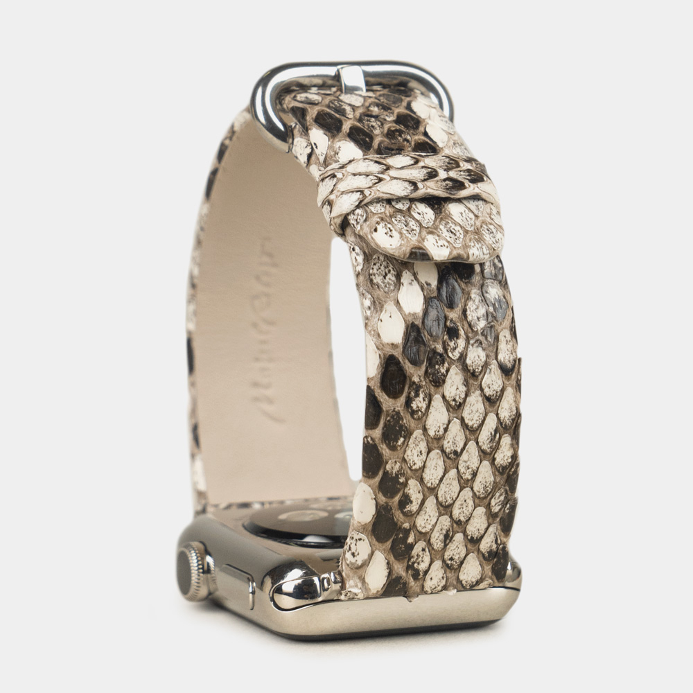 Ремешок для Apple Watch 44/45/46 mm из кожи питона, цвета Natur