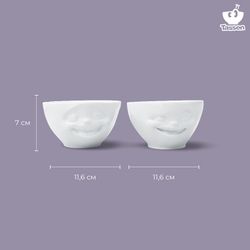 Набор чаш Laughing & Winking, 200 мл, белый, 2 шт.