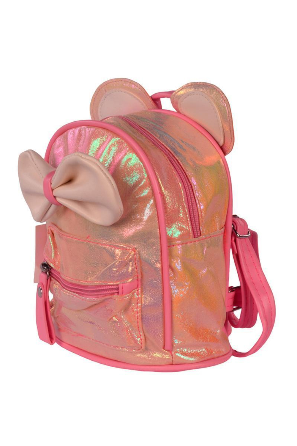 Рюкзак детский "Бантик"", 21*16*10,5см, 3-4 цвета микс,1отделене+карман,кожзам