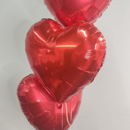 Связка из 3 воздушных шаров "Сердце"