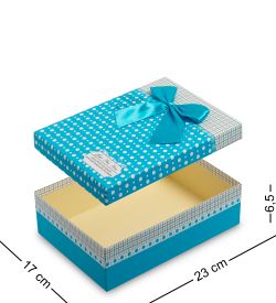WG-30/1-A Коробка подарочная «Прямоугольник» цв.голубой