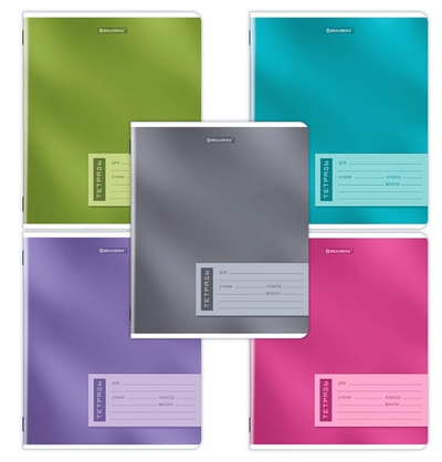 Тетрадь А5 18л. линия "One colour" обложка картон (BRAUBERG)