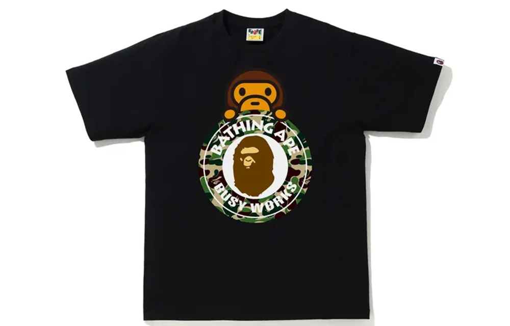 A Bathing Ape Abc Camo Milo On Busy Works Tee