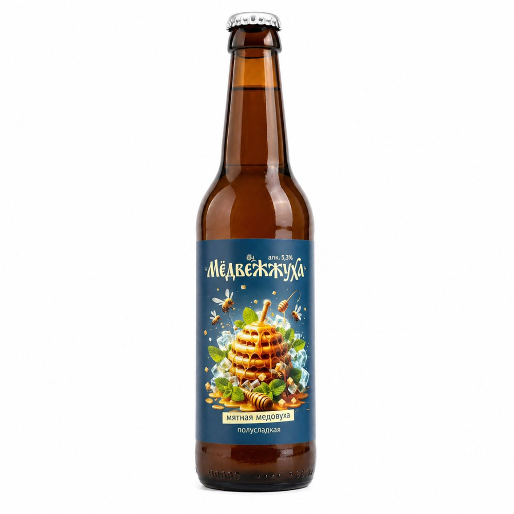 Медовуха Медвежжуха мятная 0,45 л
