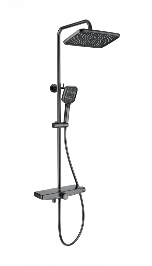 Душевая система с термостатом WONZON & WOGHAND ThermoKlick, Темный графит (WW-B3098-A-BGG)