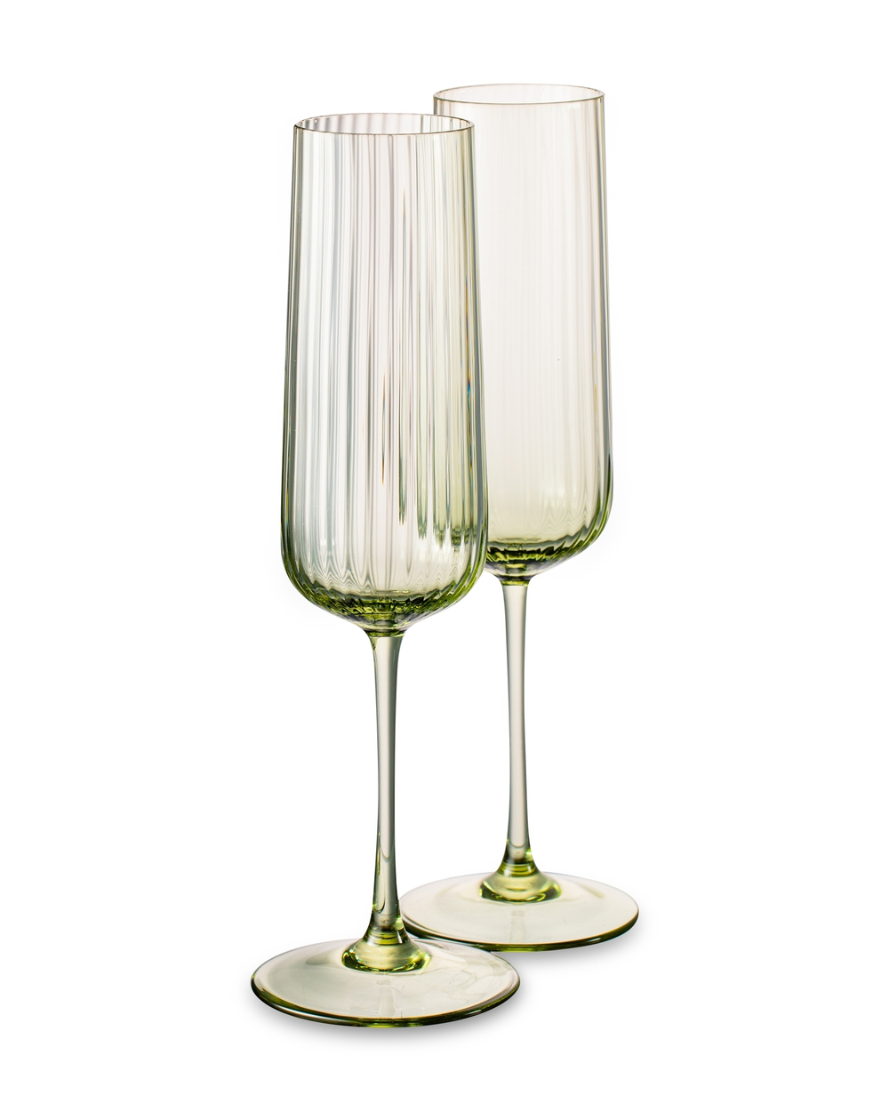 Набор бокалов для шампанского 2 шт 200 мл Anna Von Lipa Пульсация зеленый