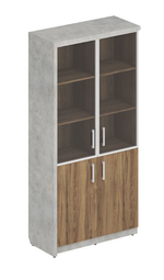 Шкаф для документов со стеклом Wood&Stone