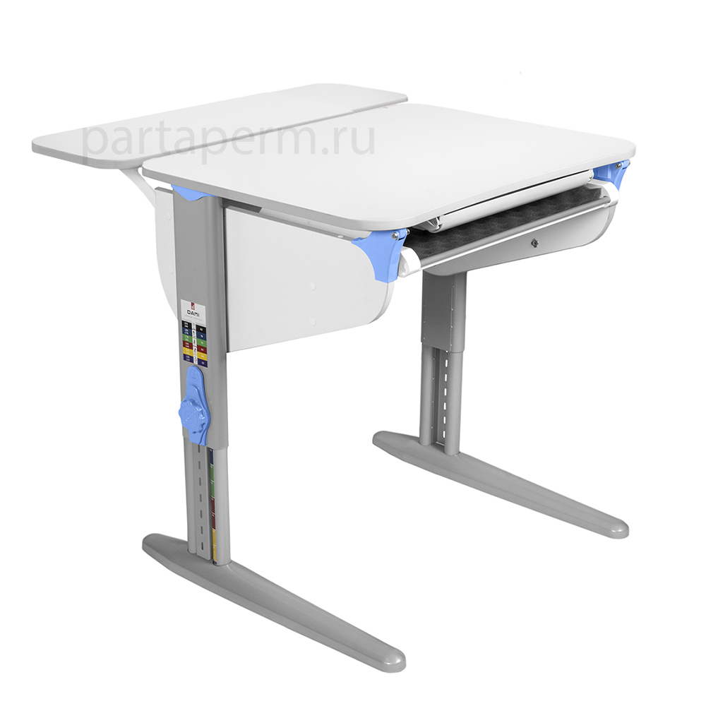 Растущая парта Дэми СУТ 44 с лотком и полкой СУТ.32.250 (750×715 мм)