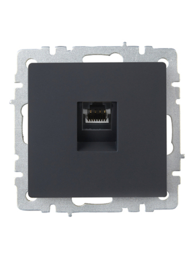 BRITE Розетка компьютерная RJ45 кат.5E РК10-БрГ графит IEK