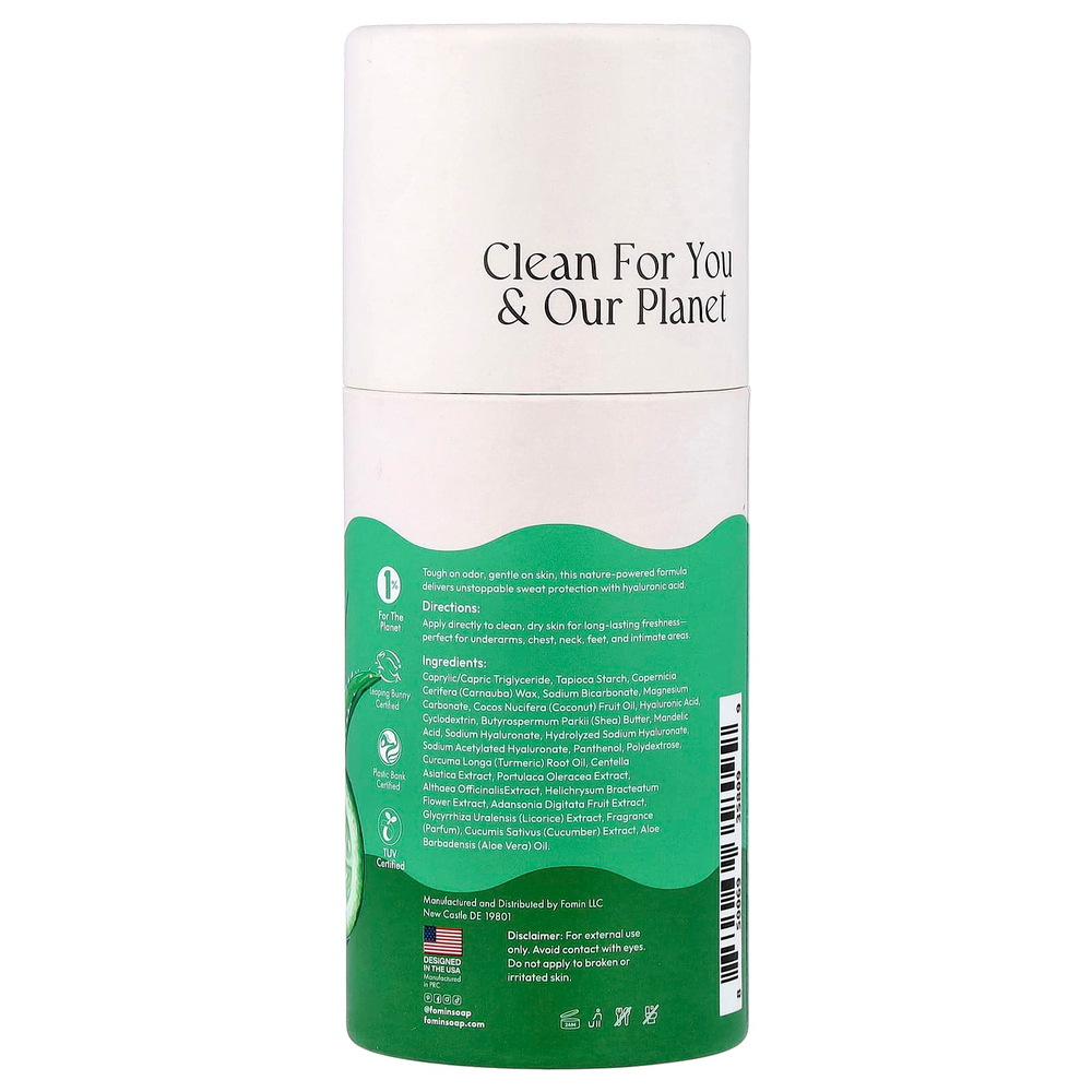 fomin, дезодорант для всего тела, без алюминия, огурец и алоэ, 50 г (1,76 унции)