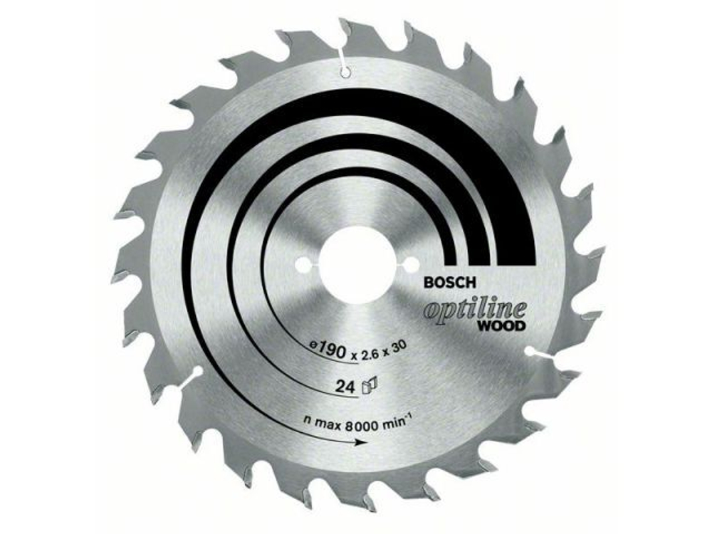 Диск 190х30 24 зуба OPTILINE (Bosch)