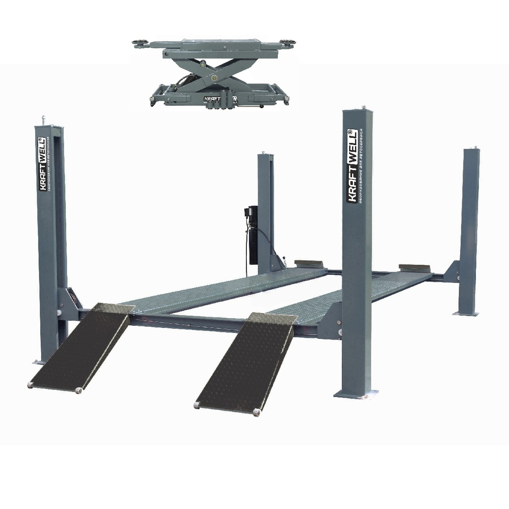 KraftWell KRW5.5+KRWJ7P Комплект слесарный г/п 5.5 т платформы 5160 мм с пневмотраверсой 3 т.