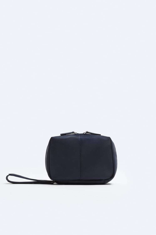 ZARA НЕСЕССЕР ИЗ НЕЙЛОНА, СИНИЙ