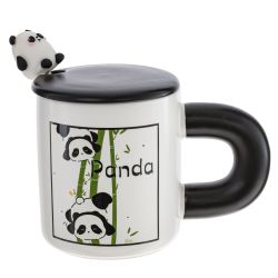 GAEM Кружка с крышкой и ложкой, 430 мл, L8,5 W8,5 H9,8 см, 4в.