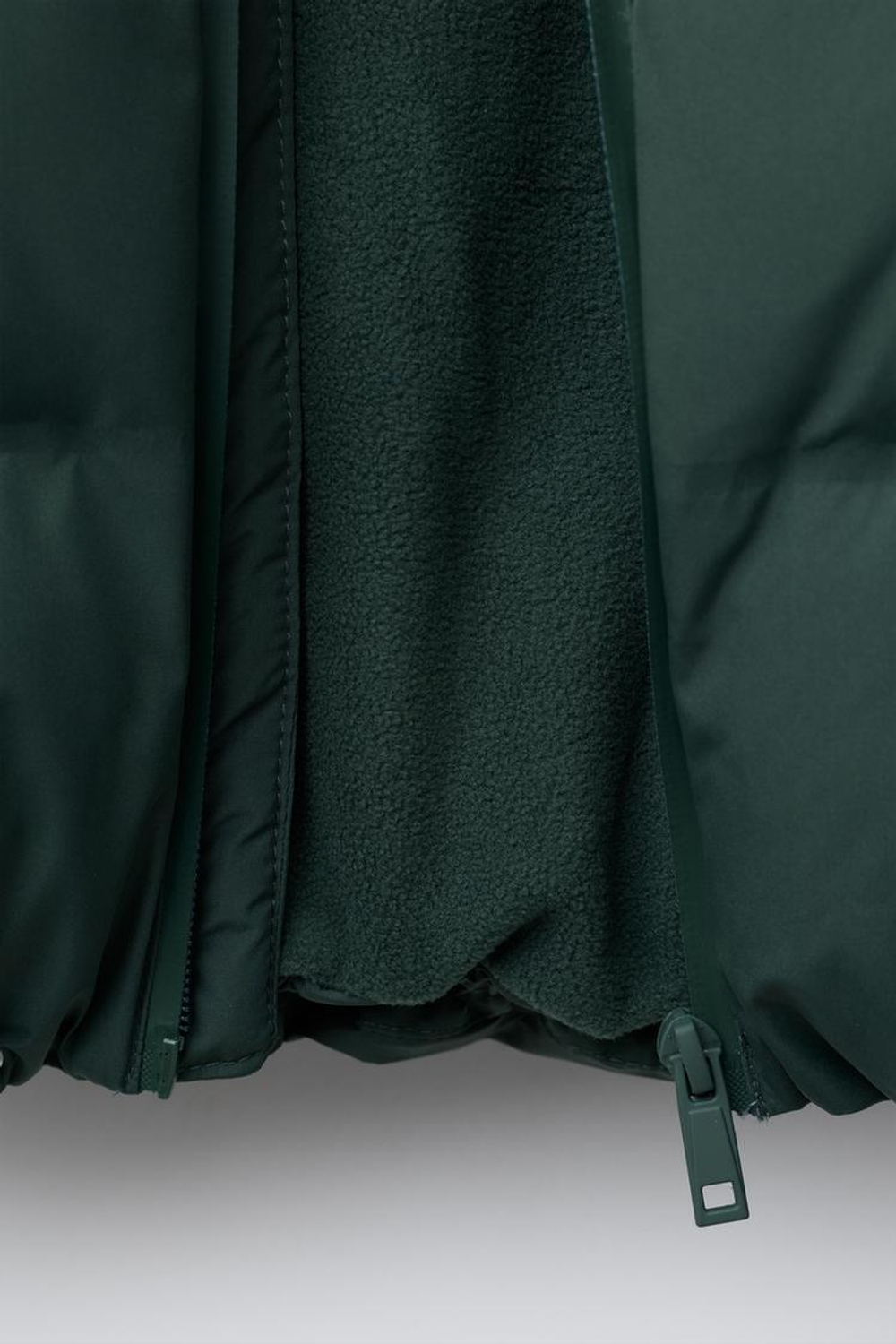 ZARA СТЕГАНЫЙ ПУХОВИК С КАПЮШОНОМ WATER REPELLENT, ЗЕЛЕНЫЙ