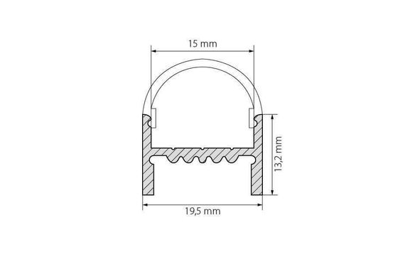 Профиль Arlight ARH-WIDE-H20-2000 ANOD 018859
