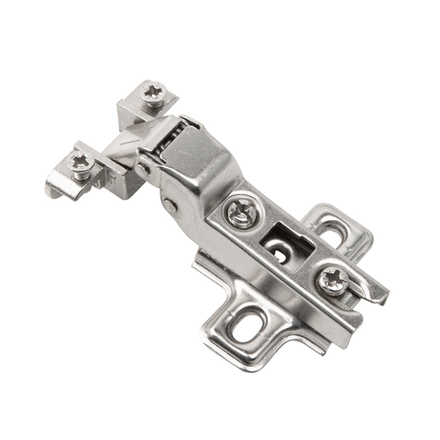 Петля slide-on для фасадов из узкого алюминиевого профиля, полунакладная, никель,