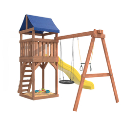 Детская площадка Сlassic с трапецией и качелями гнездо 60 см IgroWoods для улицы и дачи