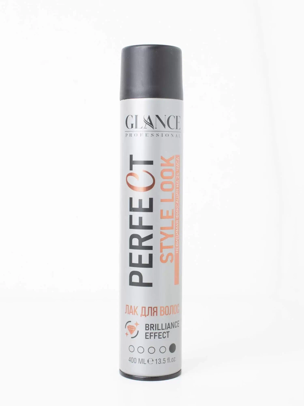 "GLANCE PRO" Лак для волос PERFECT STYLE LOOK невидимая фиксация 24 часа 400мл