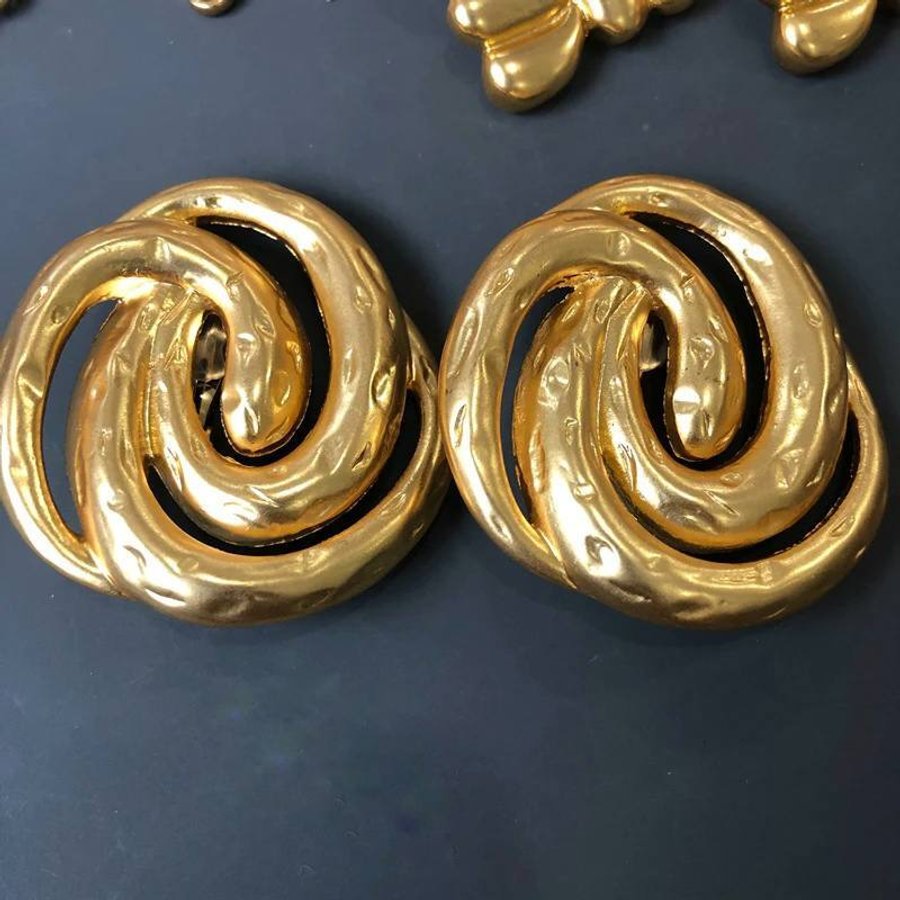 Серьги Лабиринт, Золотые