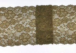 Эластичное кружево, темный хаки, 23 см, (Арт: EK-2137), м