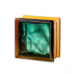 Стеклоблок изумруд веганский Mini 14.6x14.6x8 см.