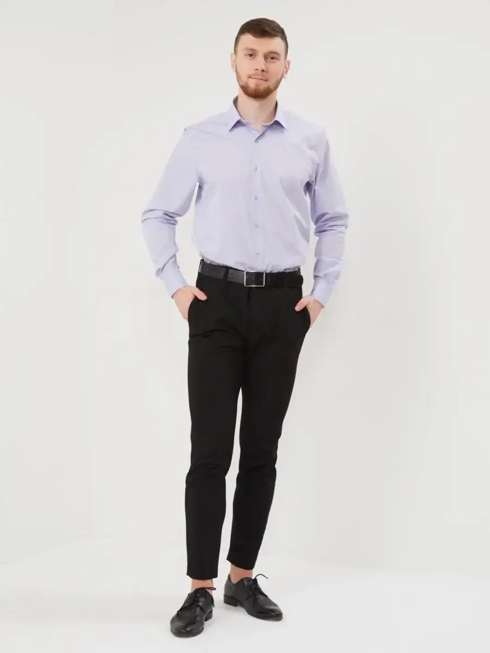 Рубашка классическая CLASSIC FIT с длинным рукавом, лавандовая