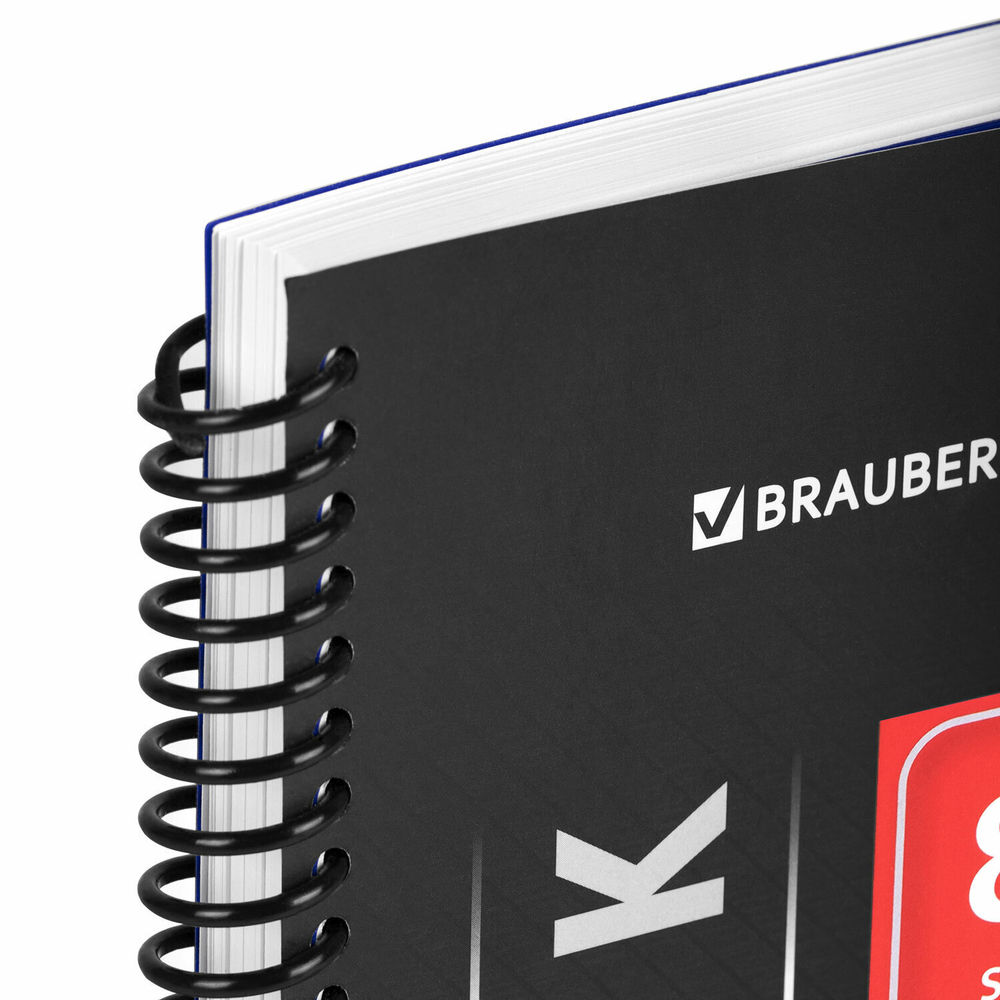 Тетрадь А4 80 л. BRAUBERG "Metropolis" спираль пластиковая клетка обложка пластик синий (4 штуки в упаковке)