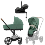 Коляска Cybex Priam IV Chrome Brown complete Cloud G Lava Grey Base G 4 в 1 Leaf Green