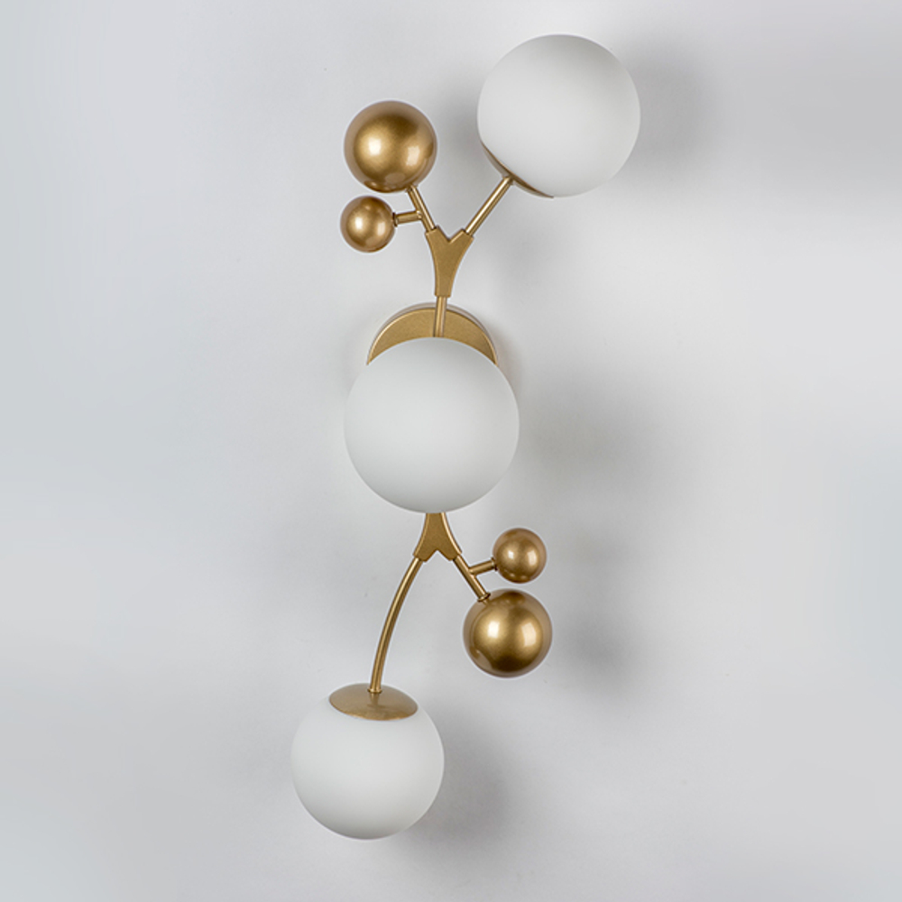 815533 Бра CROCO 3х5W (led) G9 ЗОЛОТО/БЕЛЫЙ