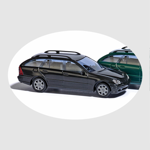 Автомобиль Mercedes-Benz C-Klasse, седан, синий (H0, 1:87)