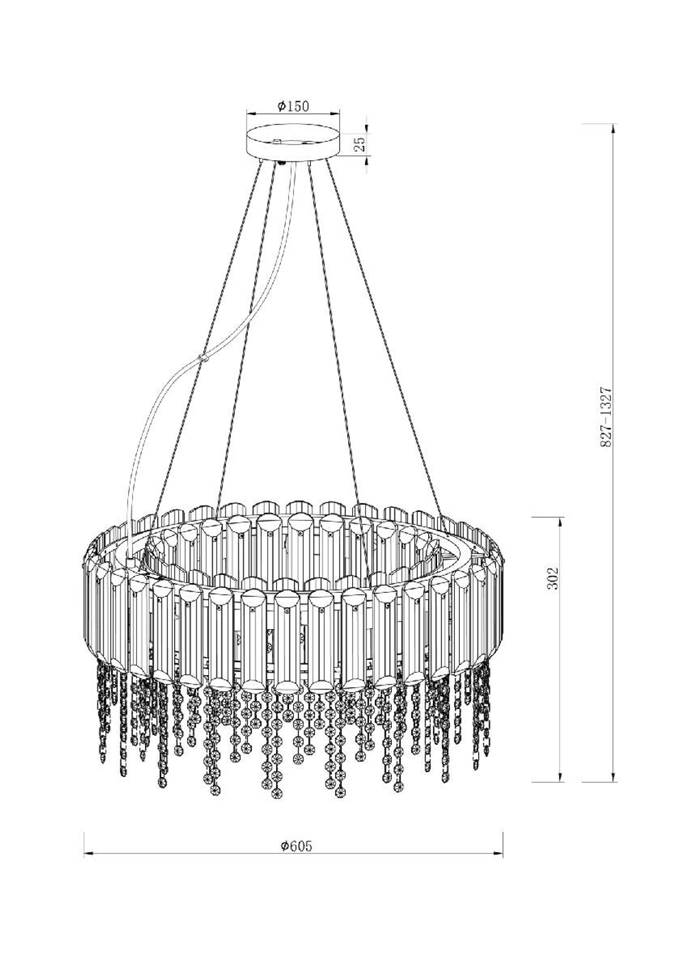 Люстра подвесная Maytoni Hail MOD097PL-08CH