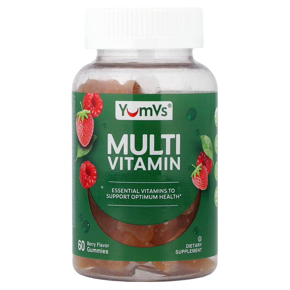 YumVs, мультивитаминный комплекс, со вкусом ягод, 60 жевательных конфет