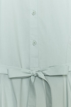 ZARA ПЛАТЬЕ-РУБАШКА — ZW COLLECTION, ЛИНЯЛЫЙ СИНИЙ