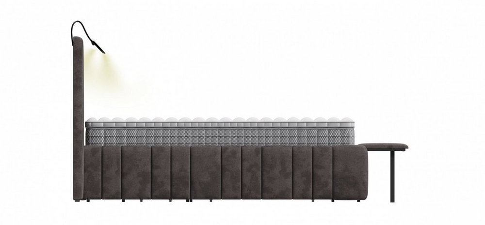 Кровать BOSS INFINITY 180*200 велюр Alkantara серый