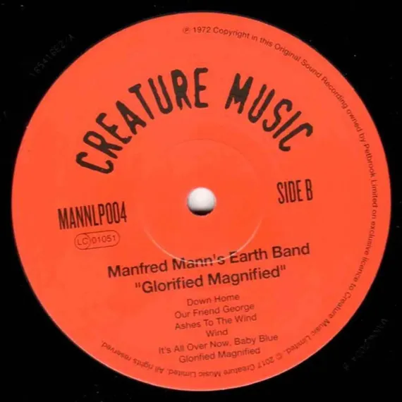 Manfred Mann&#39;s Earth Band - Glorified Magnified LP