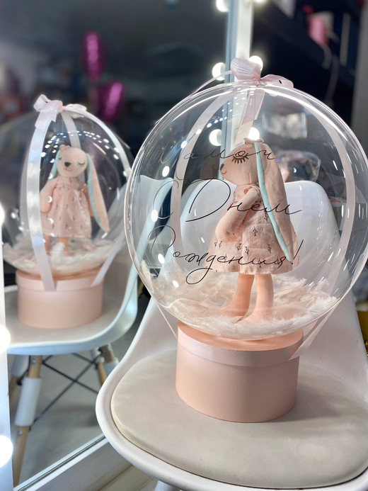 Шляпная коробка с Зайкой/Заяц №4587